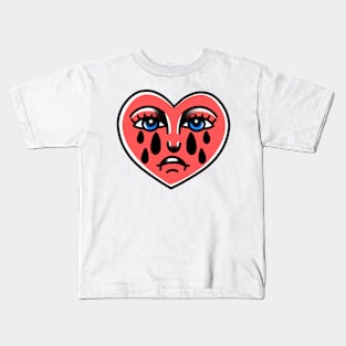 Crying Tattoo Heart Kids T-Shirt